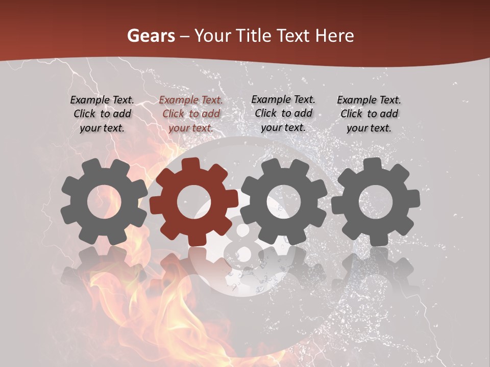 Thunder Heat Number PowerPoint Template