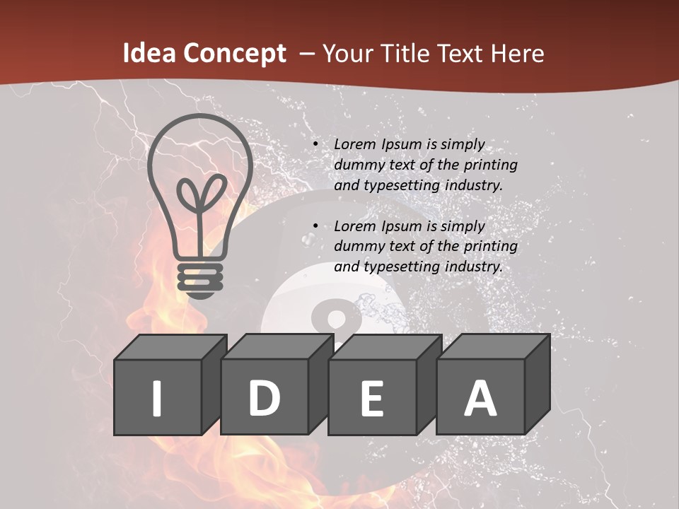 Thunder Heat Number PowerPoint Template