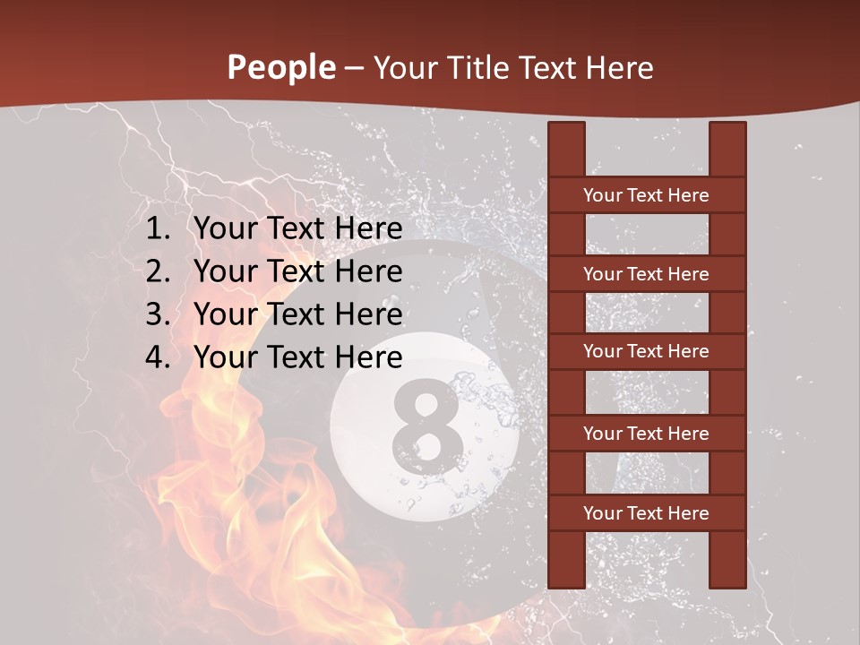 Thunder Heat Number PowerPoint Template