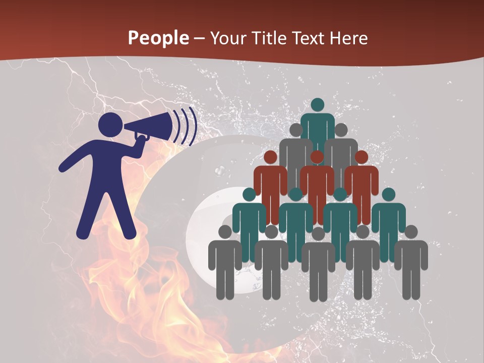 Thunder Heat Number PowerPoint Template