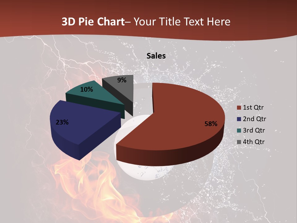Thunder Heat Number PowerPoint Template
