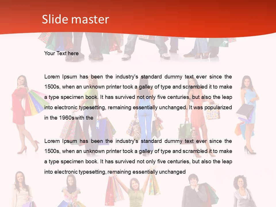 Happiness Beauty Shopper PowerPoint Template