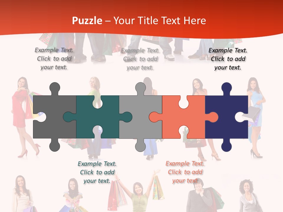 Happiness Beauty Shopper PowerPoint Template