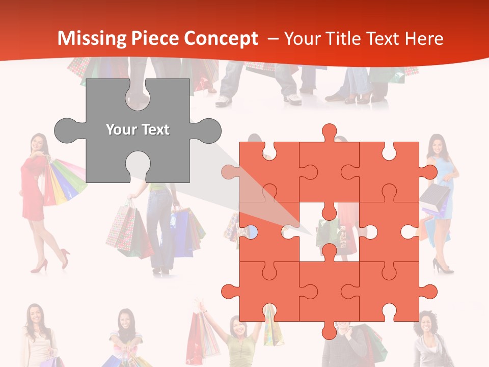 Happiness Beauty Shopper PowerPoint Template