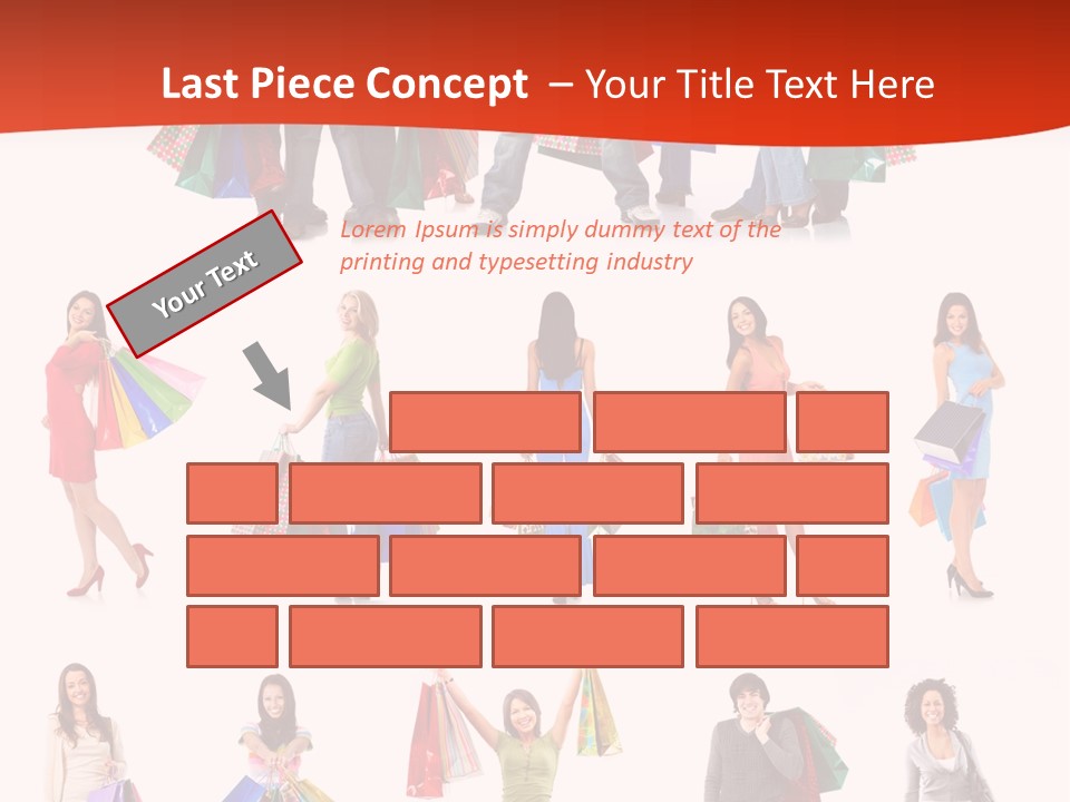 Happiness Beauty Shopper PowerPoint Template