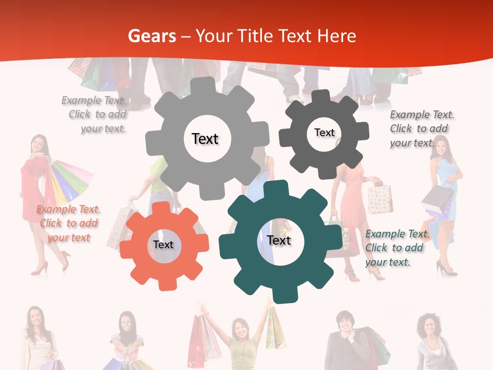 Happiness Beauty Shopper PowerPoint Template