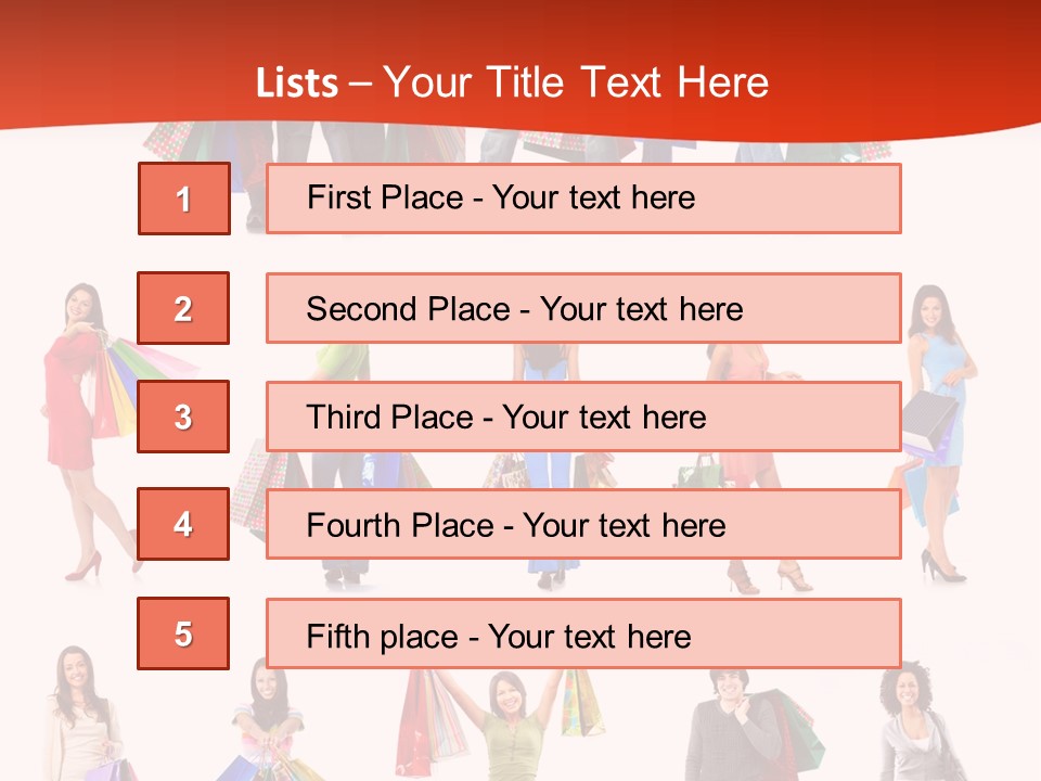 Happiness Beauty Shopper PowerPoint Template