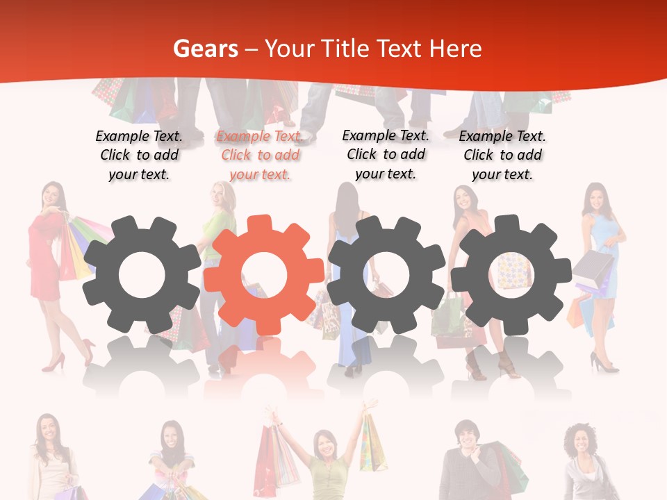 Happiness Beauty Shopper PowerPoint Template