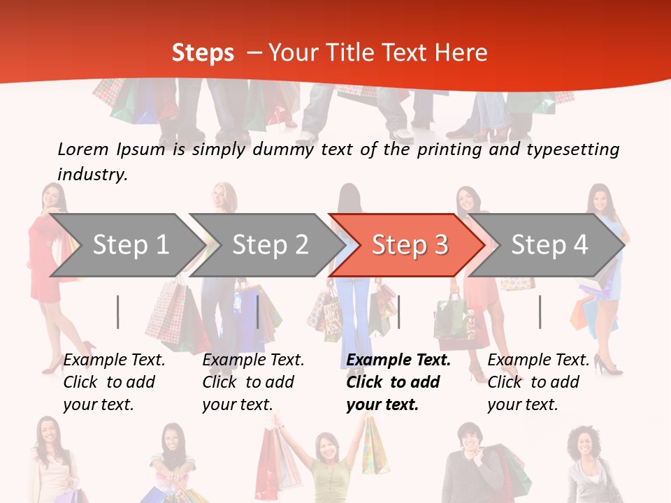 Happiness Beauty Shopper PowerPoint Template