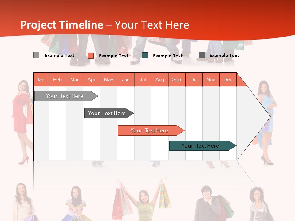 Happiness Beauty Shopper PowerPoint Template