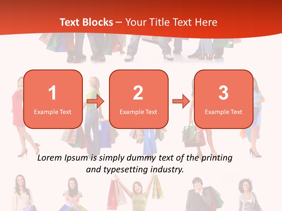 Happiness Beauty Shopper PowerPoint Template