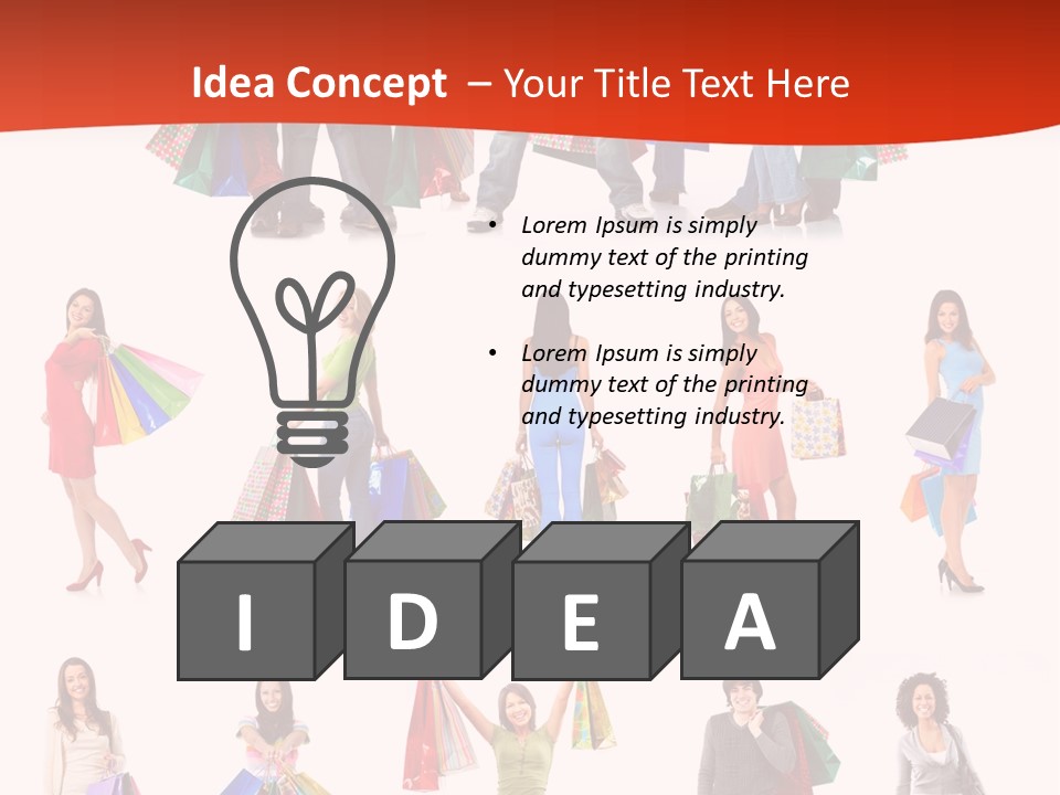 Happiness Beauty Shopper PowerPoint Template