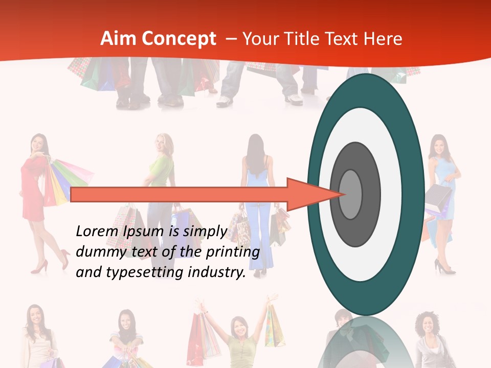 Happiness Beauty Shopper PowerPoint Template