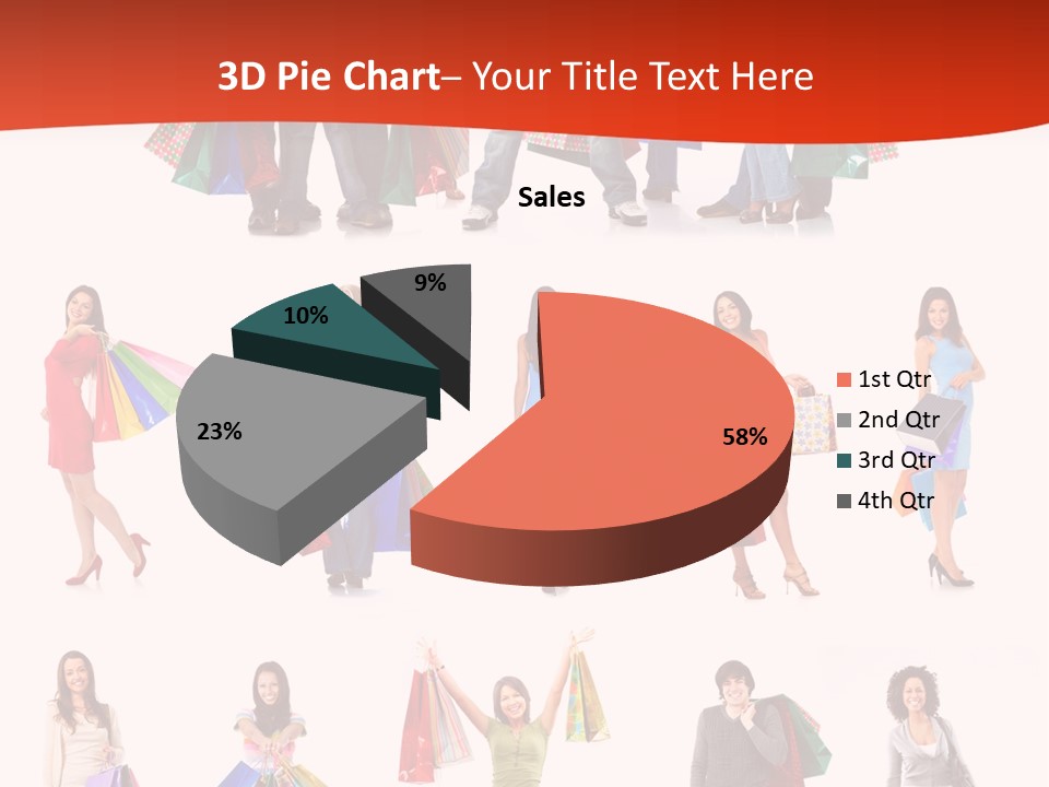 Happiness Beauty Shopper PowerPoint Template