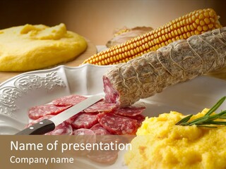 Course Knife Cheese PowerPoint Template