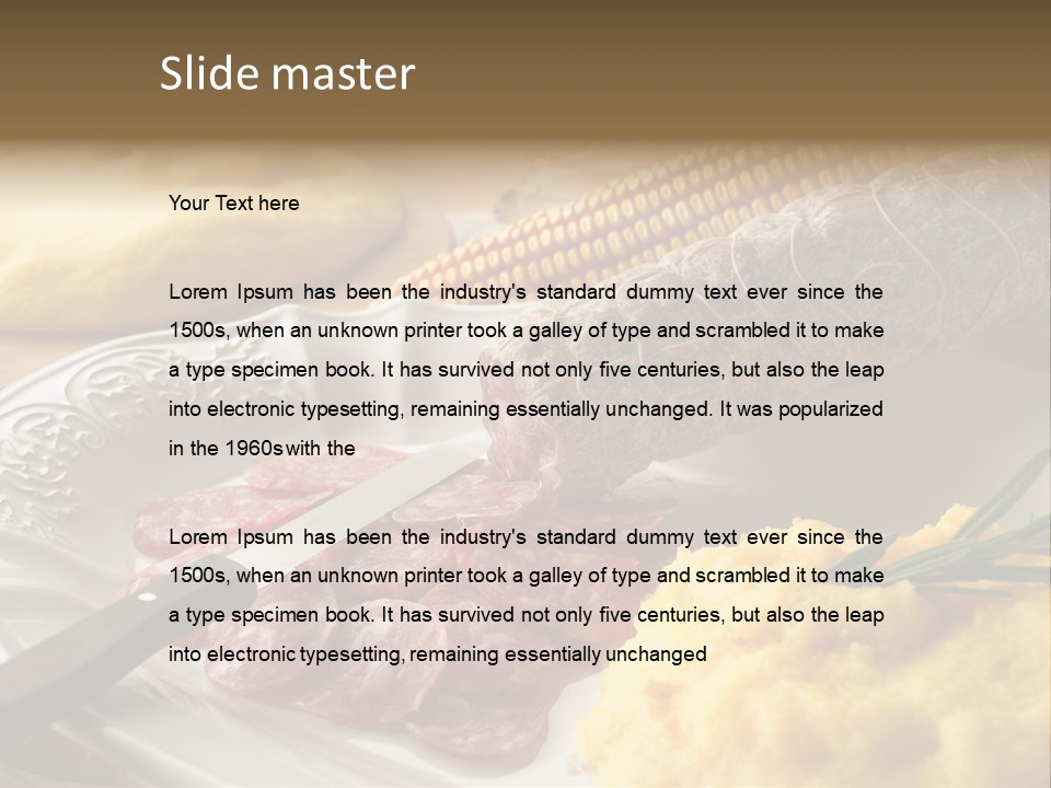 Course Knife Cheese PowerPoint Template