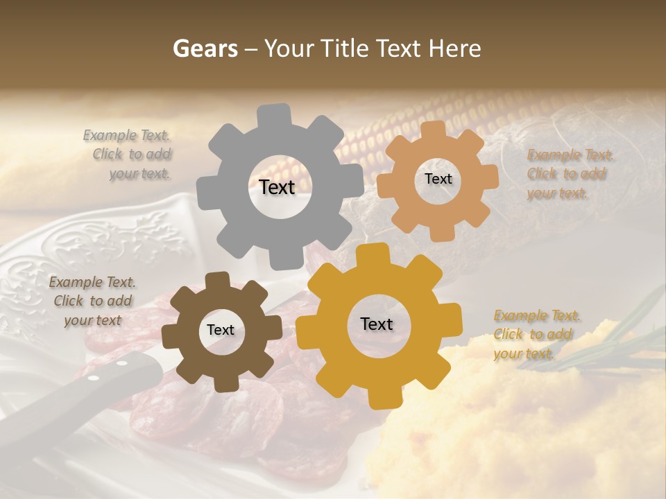 Course Knife Cheese PowerPoint Template