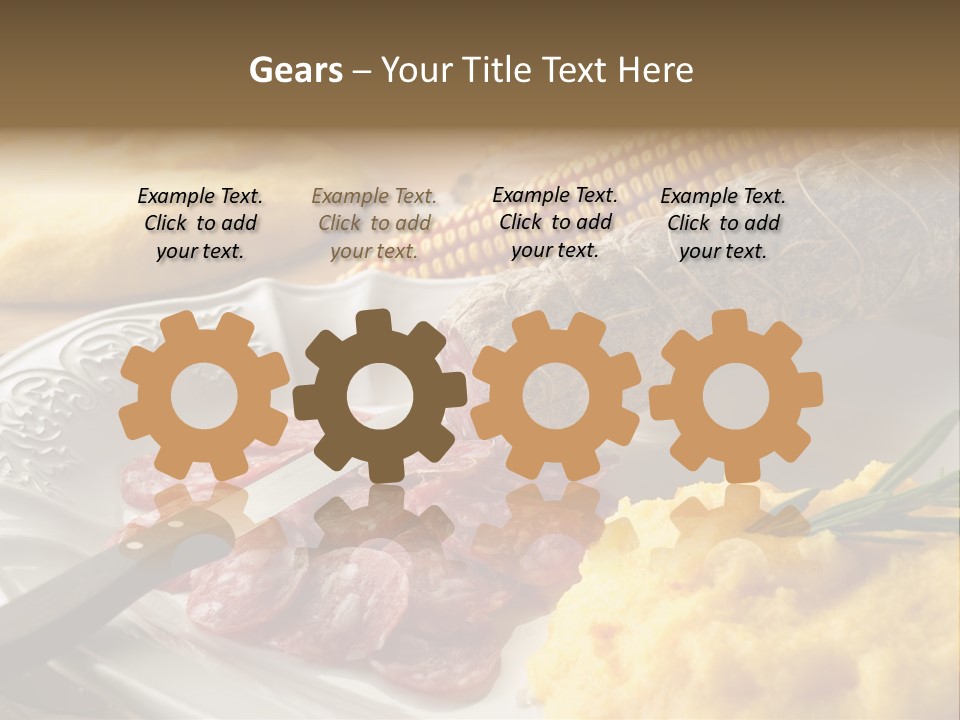 Course Knife Cheese PowerPoint Template