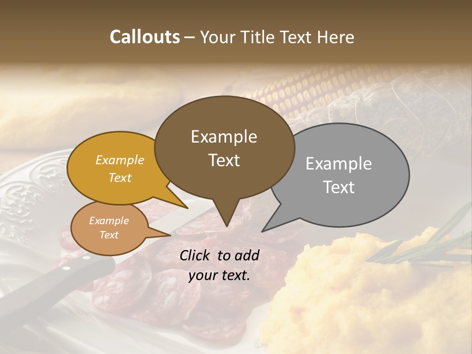 Course Knife Cheese PowerPoint Template