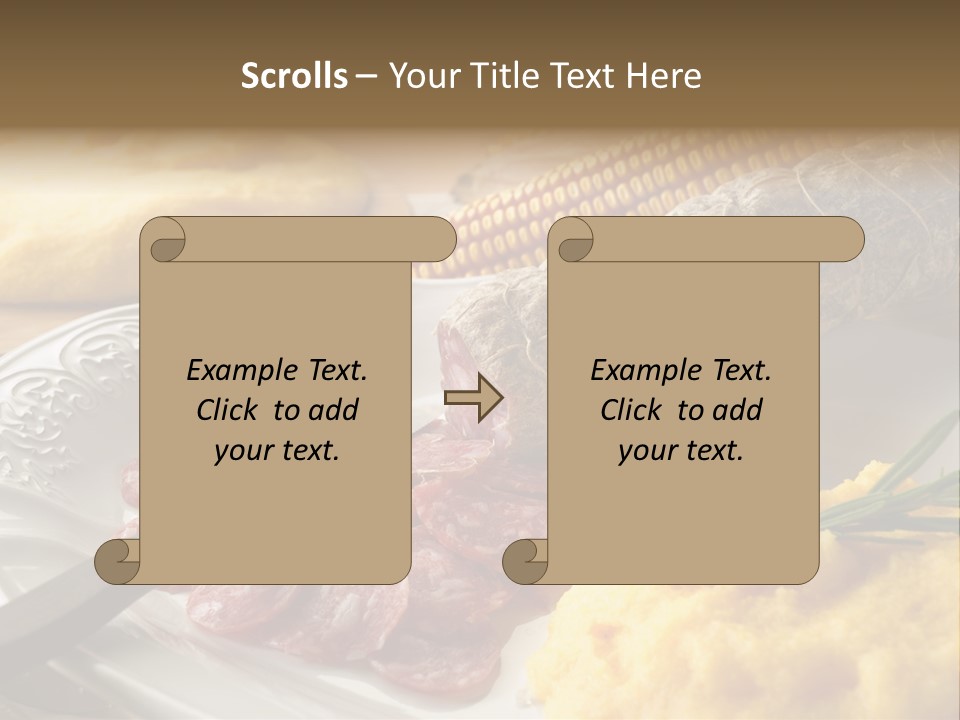 Course Knife Cheese PowerPoint Template