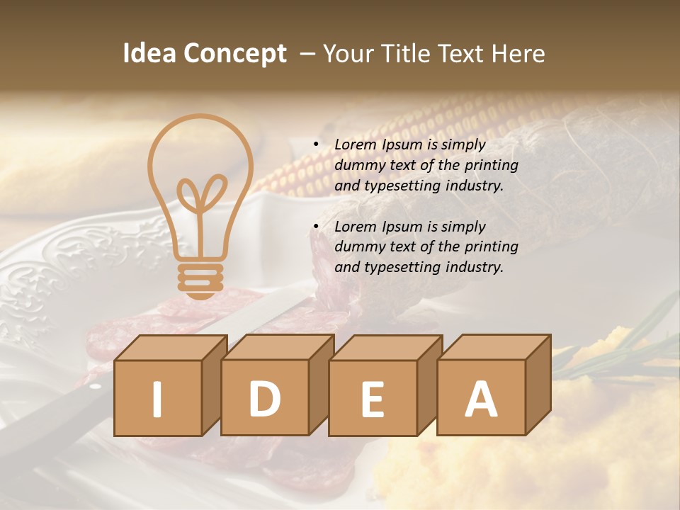 Course Knife Cheese PowerPoint Template