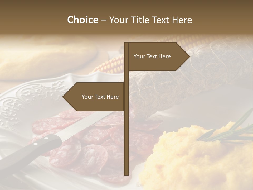 Course Knife Cheese PowerPoint Template