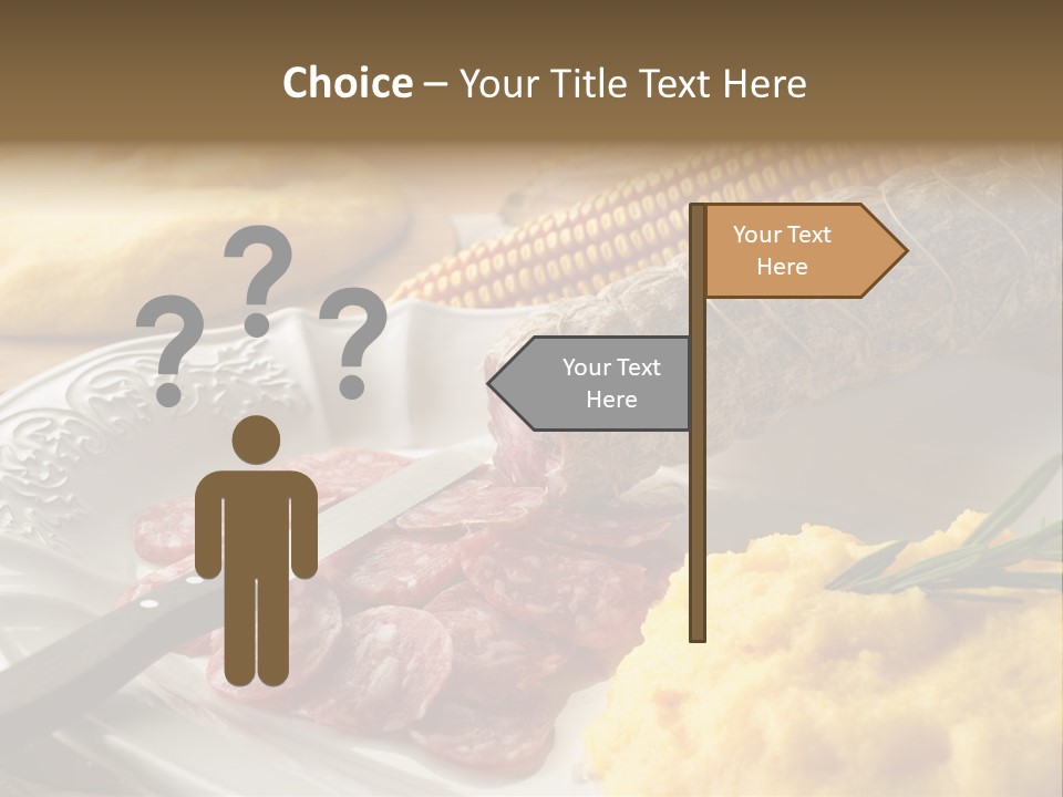 Course Knife Cheese PowerPoint Template