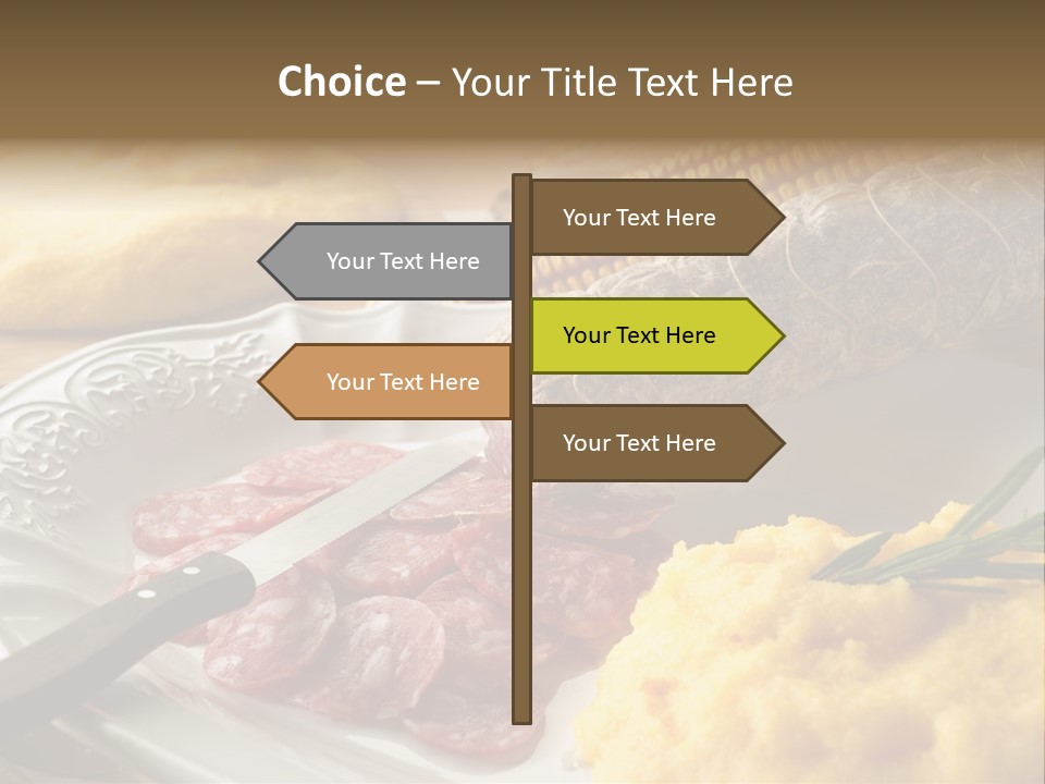 Course Knife Cheese PowerPoint Template