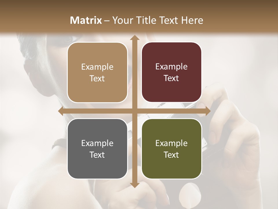 Beauty Caucasian Photo PowerPoint Template