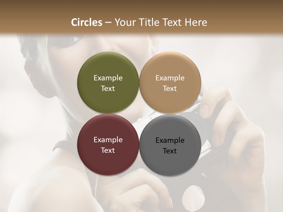 Beauty Caucasian Photo PowerPoint Template