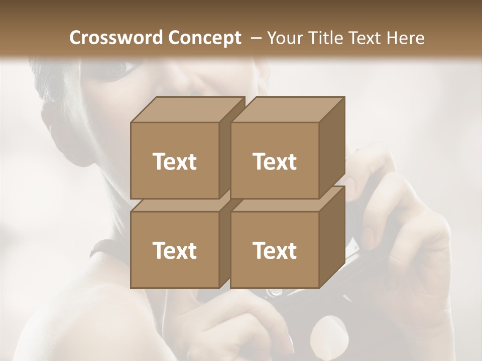 Beauty Caucasian Photo PowerPoint Template