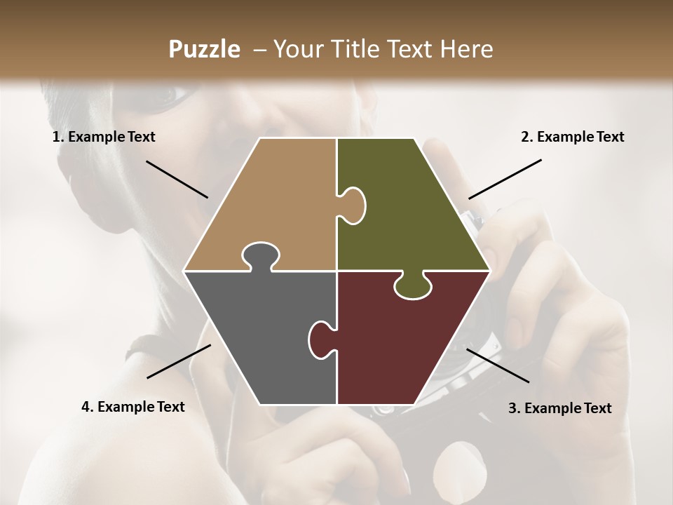 Beauty Caucasian Photo PowerPoint Template