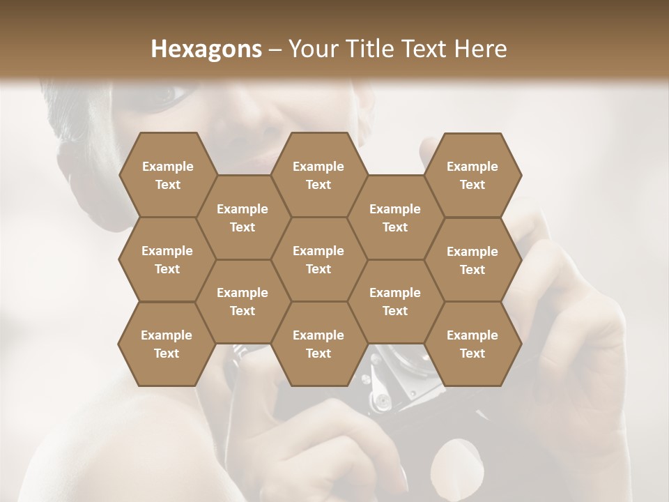 Beauty Caucasian Photo PowerPoint Template