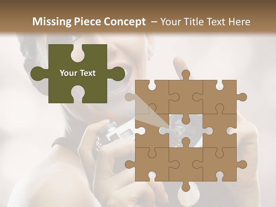 Beauty Caucasian Photo PowerPoint Template