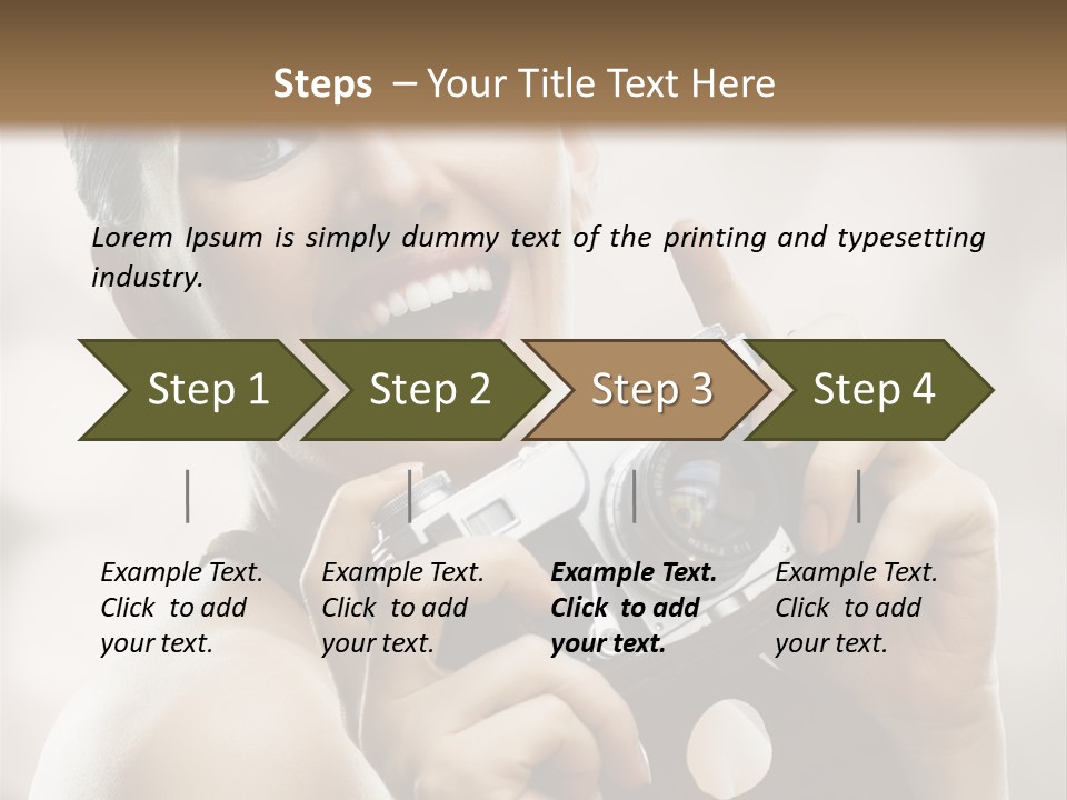 Beauty Caucasian Photo PowerPoint Template