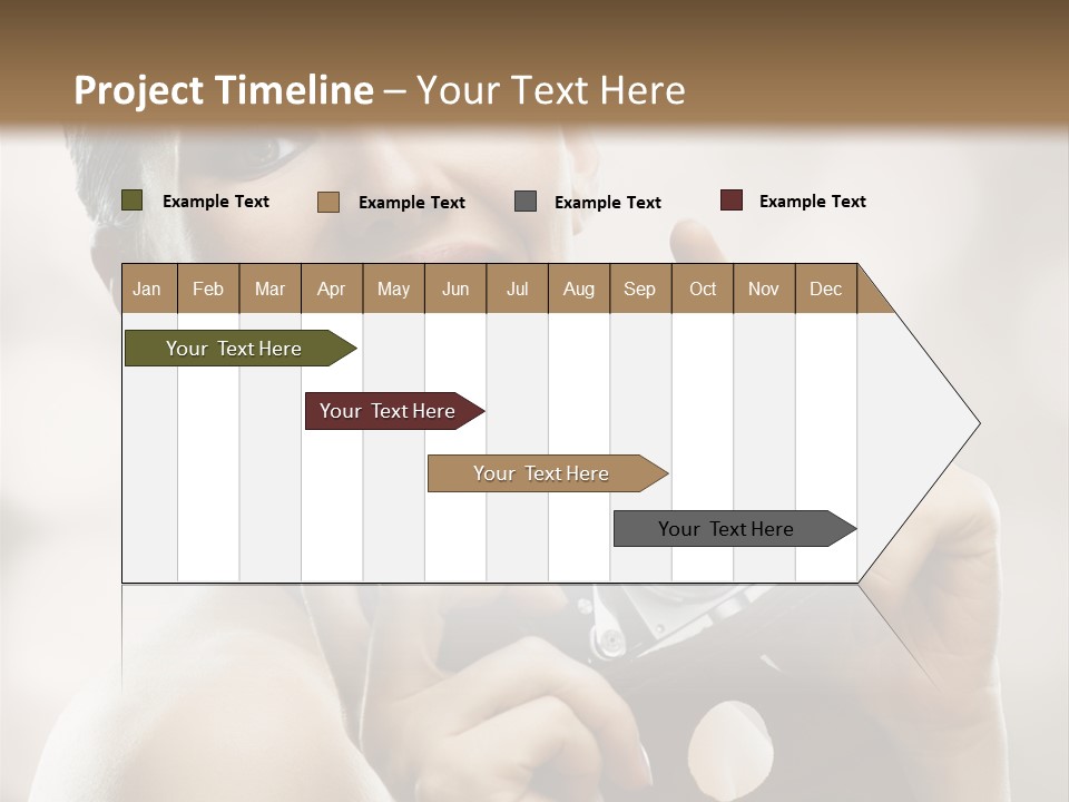 Beauty Caucasian Photo PowerPoint Template