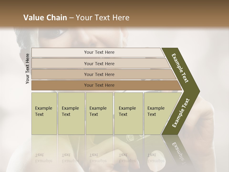 Beauty Caucasian Photo PowerPoint Template