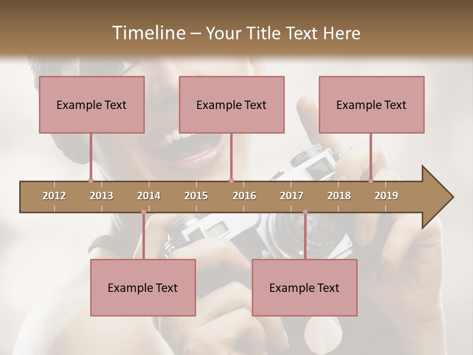 Beauty Caucasian Photo PowerPoint Template