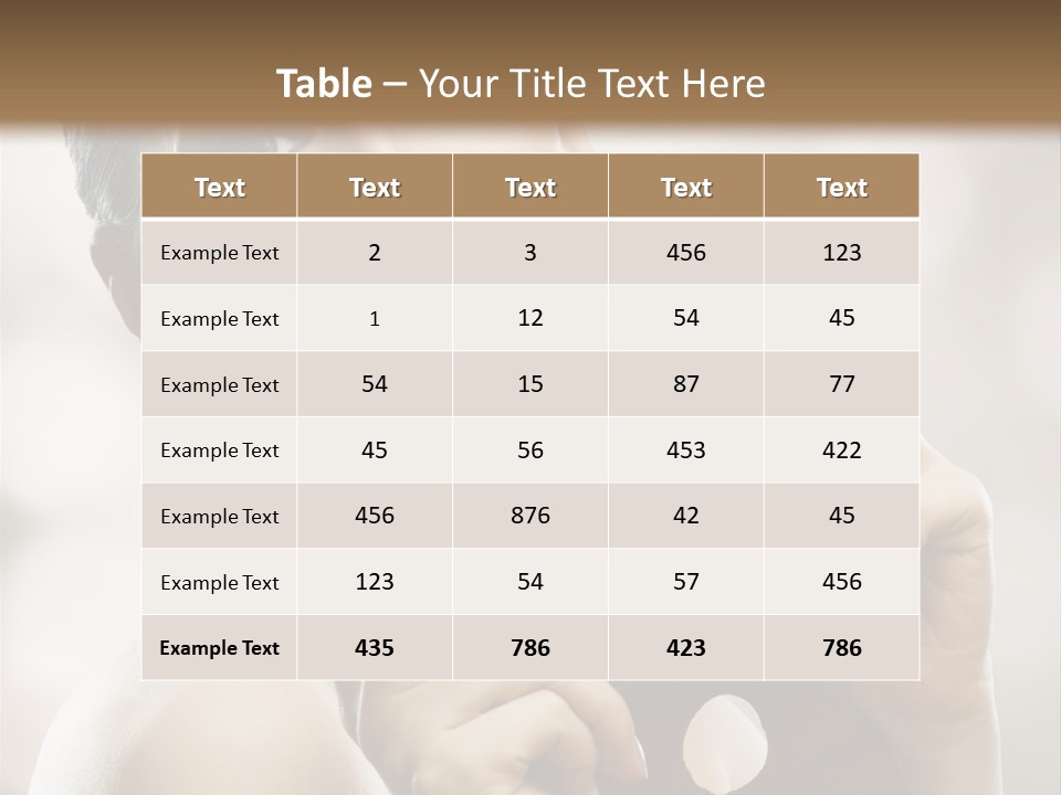 Beauty Caucasian Photo PowerPoint Template