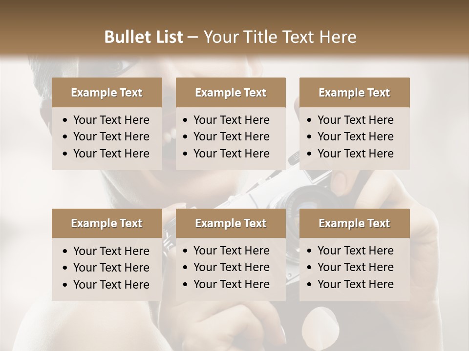 Beauty Caucasian Photo PowerPoint Template