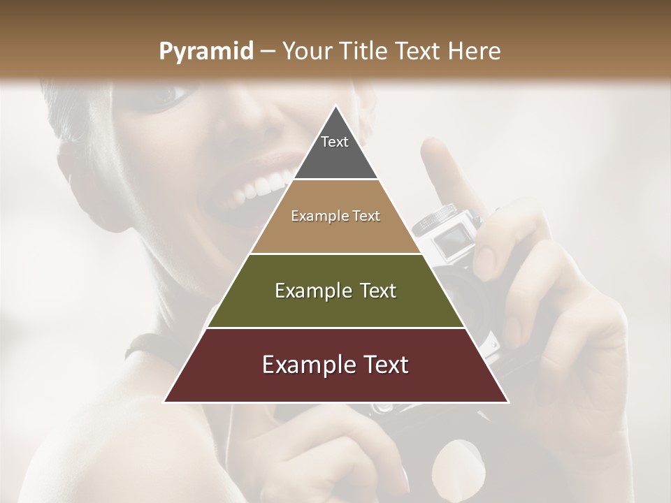 Beauty Caucasian Photo PowerPoint Template