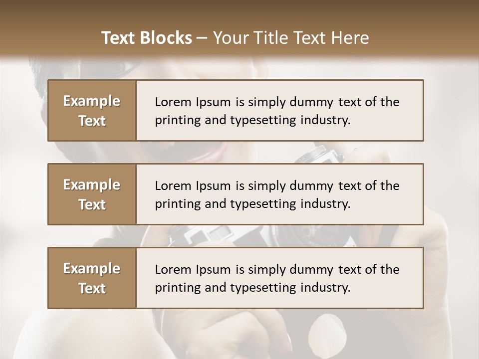 Beauty Caucasian Photo PowerPoint Template