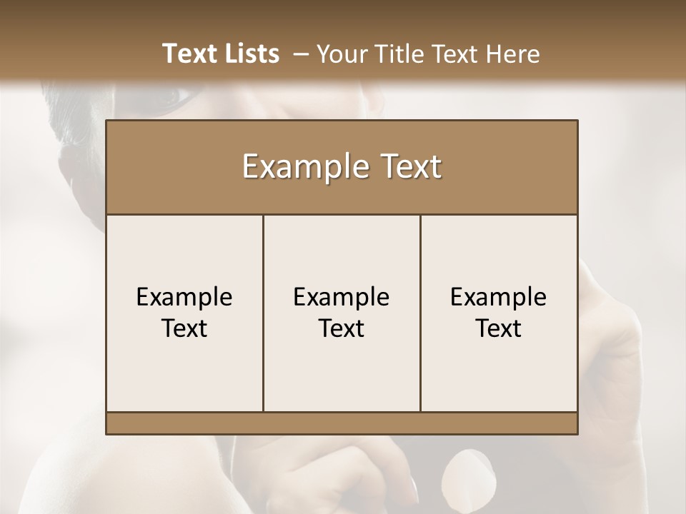 Beauty Caucasian Photo PowerPoint Template