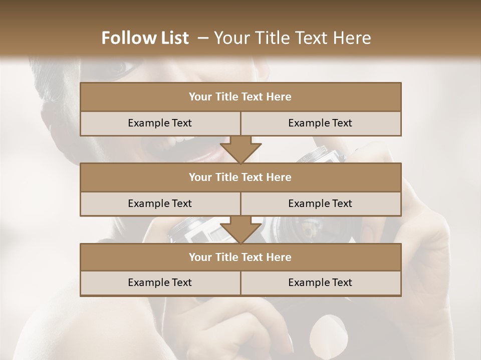 Beauty Caucasian Photo PowerPoint Template