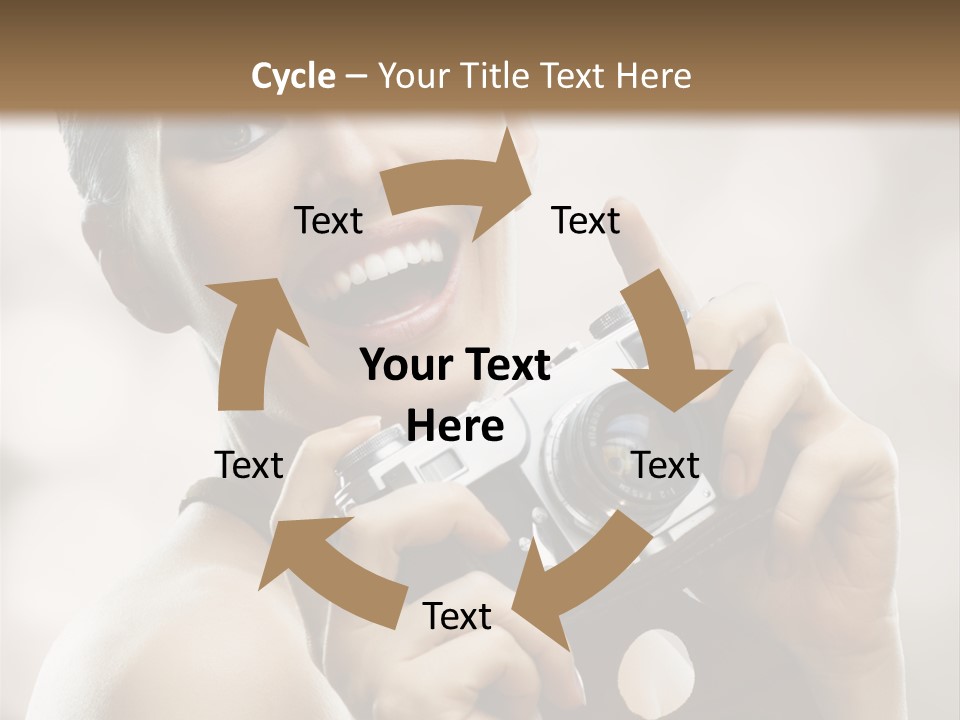 Beauty Caucasian Photo PowerPoint Template