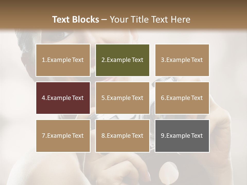 Beauty Caucasian Photo PowerPoint Template