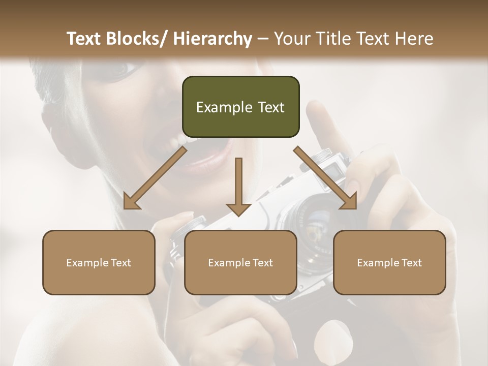 Beauty Caucasian Photo PowerPoint Template