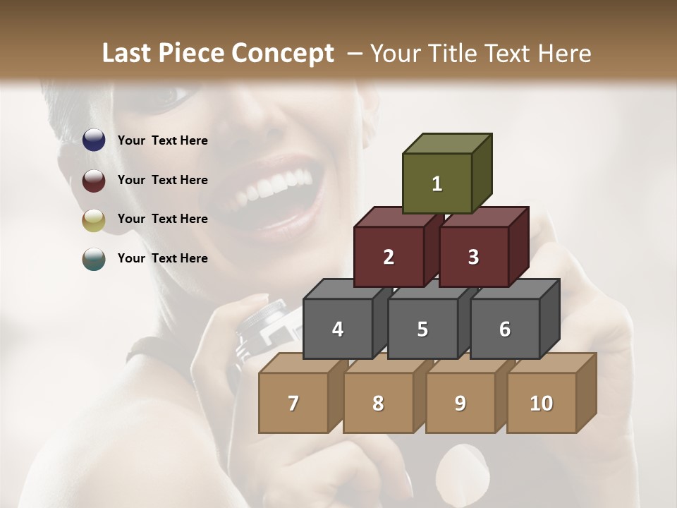 Beauty Caucasian Photo PowerPoint Template