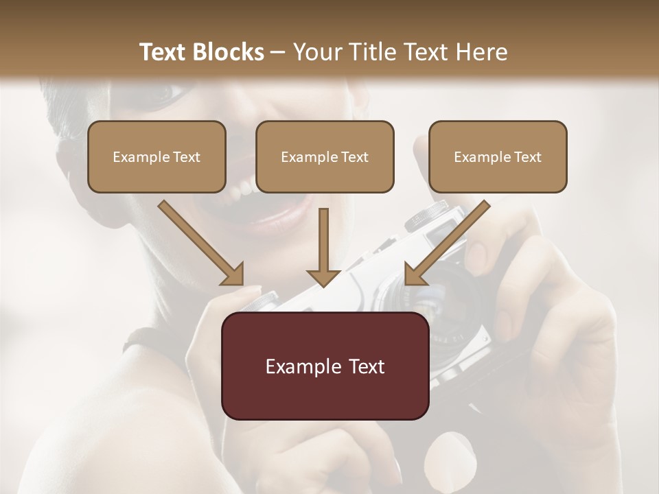 Beauty Caucasian Photo PowerPoint Template