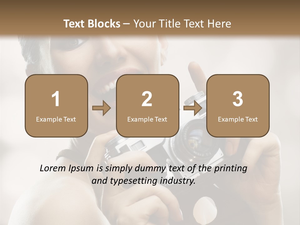 Beauty Caucasian Photo PowerPoint Template